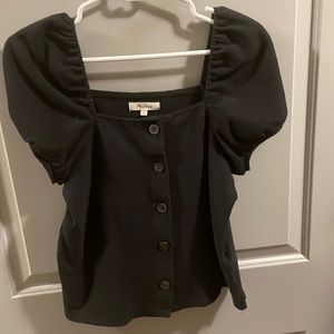 Madewell Button Up Short Sleeve Blouse
